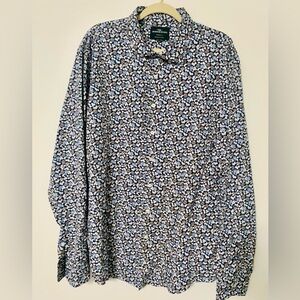 RODD&GUNN Sports Fit blue floral, long sleeve dress/casual shirt. SZ XXL